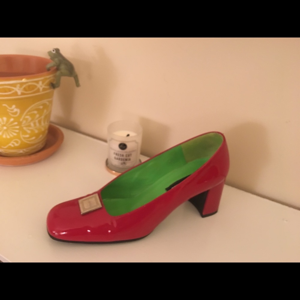 Genuine Red Patent Leather Karl Lagerfeld